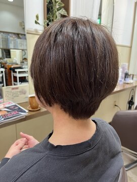 コアフィールフィス(COIFFURE fils) 《見附 今町》透け感アッシュカラー ショートヘア