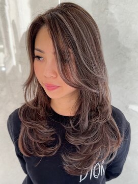 ヘアーサロングランデ(HAIR SALON GRANDE) ハイライトカラーミルクティーベージュレイヤーカット