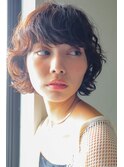 小顔見え♪ショートボブ×ふわふわパーマ☆