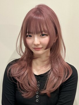 ライン(LINE) 韓国風/レイヤー/小顔/前髪カット/髪質改善/グレージュ/透明感