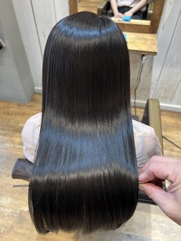 クオーレ ヘア アンジュ 水戸店(CUORE HAIR ange)の写真/話題のファイバープレックス縮毛矯正導入!枝毛切れ毛を大幅カット！毛先まで指通りなめらか♪【水戸】