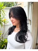 ワンカールで作るソフトおしゃれ女子ウルフヘア