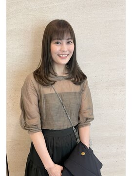 トキオガーデン(TOKIO garden) ブリーチなしグレージュ　顔まわりレイヤーカット