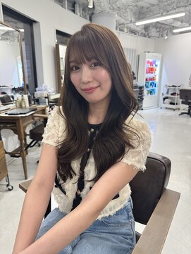 ハピネス 梅田茶屋町店(HAPPINESS) 韓国ヘア/レイヤーカット/髪質改善/顔周りカット/ベージュ