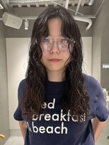 テクネ 天神大名(techne)&nbsp;天神大名顔周りレイヤーカットミディアムボブタッセルボブパーマ