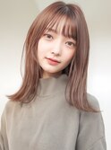 マロンベージュ大人美人顔回りレイヤーカットp2大宮10代20代30代