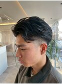 三重桑名ニュアンスパーマフェザーパーマ緩めセンターパートヘア