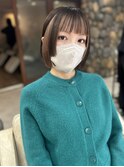 切りっぱなしボブ×インナーカラー
