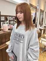 ジャストビューティー リアリー(just beauty Really)&nbsp;ブリーチなしダブルカラー×オレンジブラウン【横須賀中央】