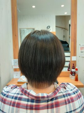 ユニティ 小田急相模原店 艶ショートボブストレート【小田急相模原/髪質改善/白髪染め】