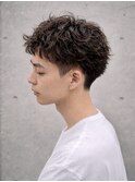 【メンズ】大人色気のニュアンスパーマ×毛流れセンターパート