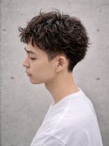 アル あびこ(aru.) 【メンズ】大人色気のニュアンスパーマ×毛流れセンターパート