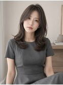 セミロング20代30代ストレートレイヤー前髪なし前髪あり越谷