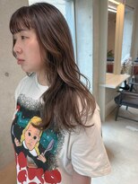 エウペ 渋谷(WEUPE)&nbsp;斜めバング/グレージュカラー/デザインカラー/シルキーベージュ