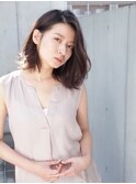 ■ナチュラルカラーの無造作ミディアムM.SLASHセンター南16-9★