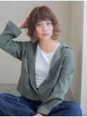 外ハネミディアムレイヤー/20代/30代/40代/50代/表町