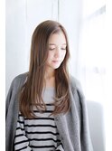 かきあげナチュラルストレートスタイル