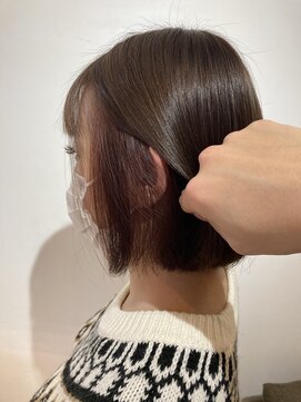 ヘアホスピタル ファニーフェイス(HAIR HOSPITAL funny face) ブラウンネイビー ×ダークピンク