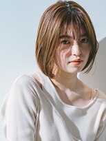 メゾンデエムスラッシュ センター北(Maison des M.SLASH)&nbsp;M.SLASHセンター北/前下がりボブ/シースルーバング/暖色系カラー