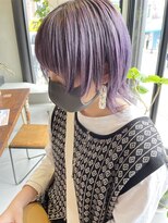ヘアー アイス ルーチェ(HAIR ICI LUCE)&nbsp;ウルフ パープルカラー ウルフレイヤー ラベンダー 担当山中