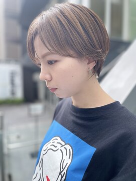 ヌード(NUDE) 「NUDE」#大人ガーリー ブリーチなしアッシュ 前下がりショート