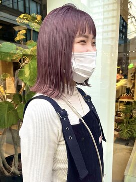 ヘアー アイス ルーチェ(HAIR ICI LUCE) ピンクラベンダー　ピンクカラー　ラベンダーカラー　担当中西