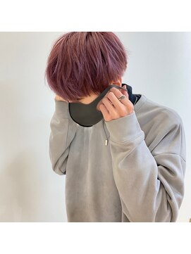 バランス ヘアーアンドアイラッシュ 野田店(balance.) マッシュ×ピンクパープル