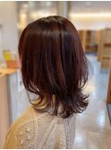 20代30代40代大人可愛い髪質改善ピンクグレージュミディ