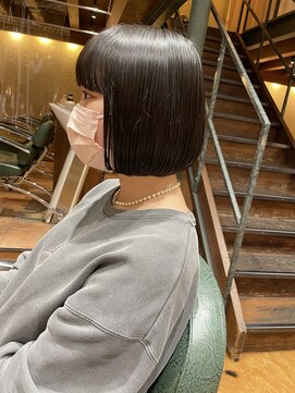 チップタップ 町田店(tip top) ぱつっと可愛い◎ワイドバング×タッセルボブ #韓国ヘア