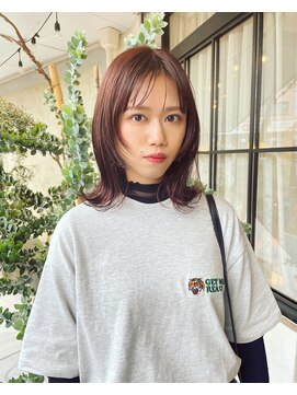 フルール(hair place Fleur) 顔まわりレイヤー×外はねロブ