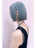 ペールミント×切りっぱなしボブ