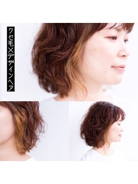 サロン マーニ(salon m ni) クセ毛×デザインカラーボブ