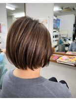 ヘアクリエイト エクセル美容室(Hair Create EXCEL) 白髪染めに見えないオシャレな白髪染め（70代ほぼ全白髪編）