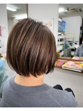 ヘアクリエイト エクセル美容室(Hair Create EXCEL) 白髪染めに見えないオシャレな白髪染め(70代ほぼ全白髪編)