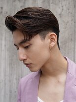 センターパートカルマヘアニュアンスパーマ韓国シャドウパーマ