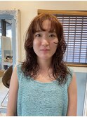 ベージュヘア×カジュアルウェーブパーマ