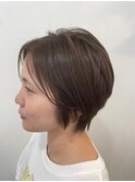 大人かわいいハンサムひし形束感ショート☆