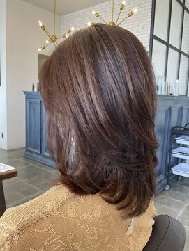 ラポールヘア ヨークベニマル田彦西店 ミディアム*ピンクブラウン