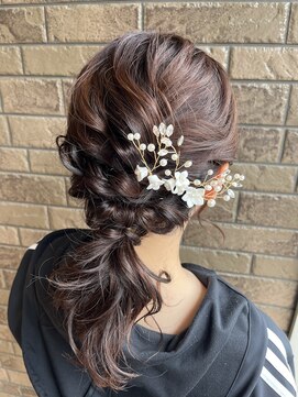 ドルチェヘアー(DOLCE HAIR) 編み込みローポニー