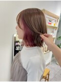 ピンク♪インナーカラー
