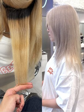 ロテ 名古屋 名駅店(Lote.) くびれヘア/アプリコットオレンジ/ハイライトカラー/名古屋/名駅