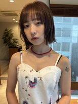 ヤイエ 青山店(yiye)&nbsp;大人ボブ大人ショートボブ切りっぱなしボブ前髪あり前下がりボブ