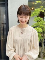 スク(SUKU)&nbsp;ワイドバング×ぱつっとボブ×アッシュ