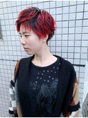 オシャレベリーショート×レッドグラデーション