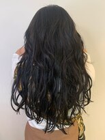 カラーワールド カンナヘアーメゾン(color world canna hair maison)&nbsp;シールエクステダークトーンロングスタイル20代30代40代