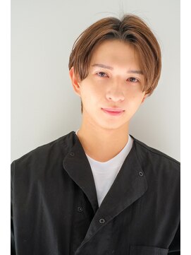 ガリカ 渋谷(Gallica) センターパート×モテ髪 ナチュラルストレート メンズミディアム