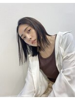 ラフィネ 成増店(raffine)&nbsp;抜け感抜群☆切りっぱなしロブ【成増美容室】池袋/ときわ台