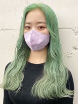 ベレーザ 渋谷(BELEZA)&nbsp;2688外国人風カラーエメラルドグリーンバイカラースリックバック