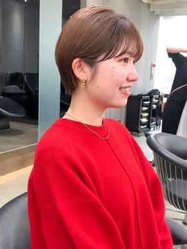 ロンド 表参道店(Lond) Lond表参道【伊杏】丸いシルエットが可愛い♪耳掛けショート