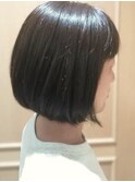 前下がりボブ☆白髪染めナチュラルブラウンカラー/髪質改善